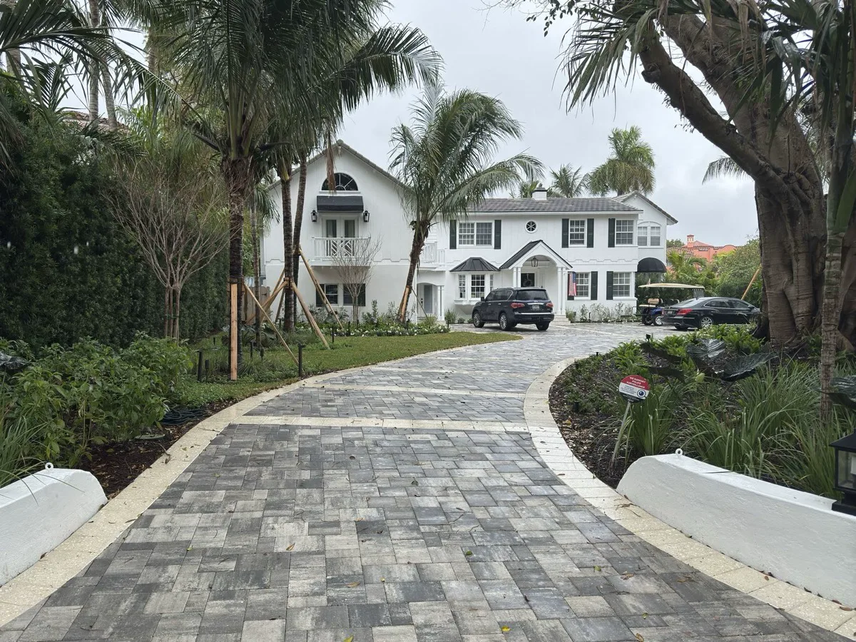 Residential driveway and exterior by Oak Park Construction