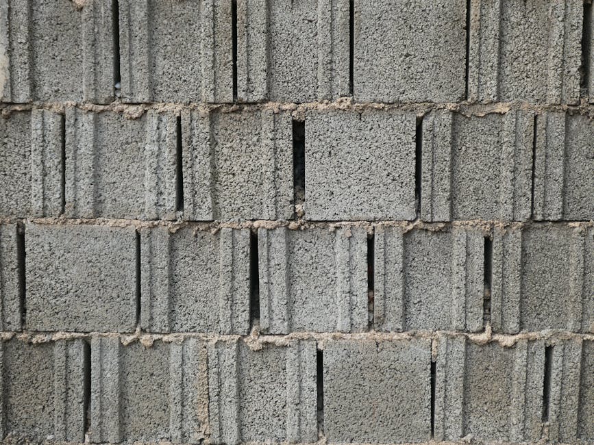 commercial concrete block wall construction