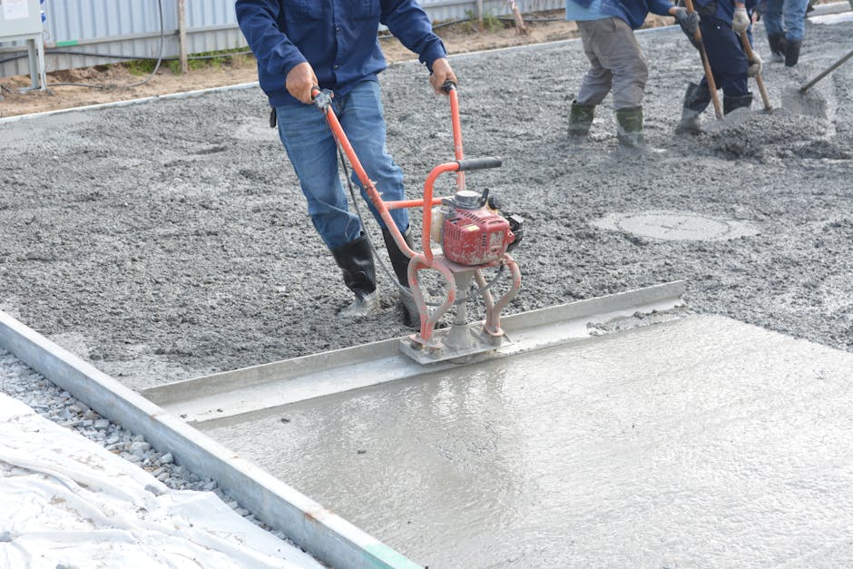 concrete slab residential foundation pour