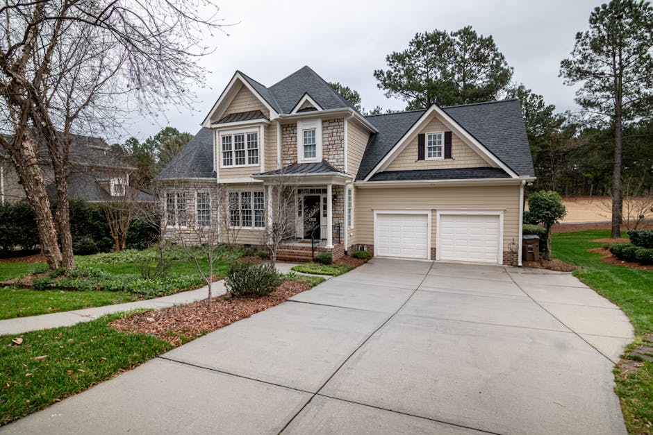 fresh concrete driveway
